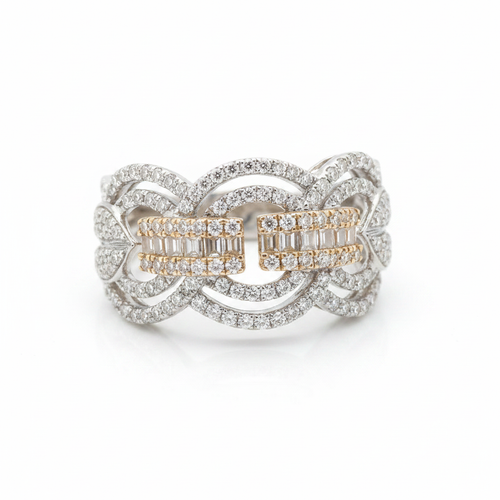 Diamond Pavé Floral Ring