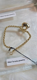 18K Yellow Gold Heart Charm Bracelet